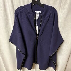 Chico's Blue Draped Shrug Sweater
